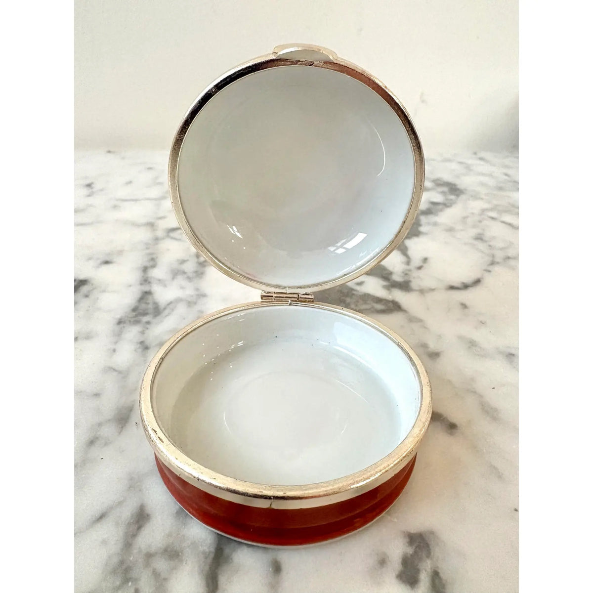 Limoges France Hand-painted Porcelain Pill Box
