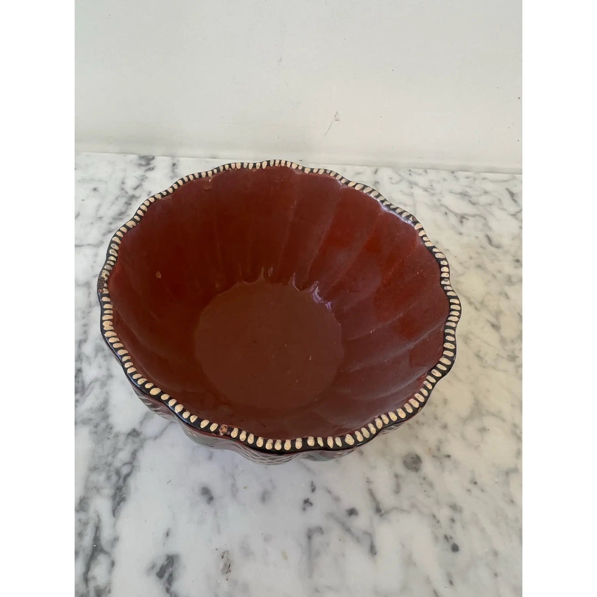 Small Handpainted Terra Cotta Bowl