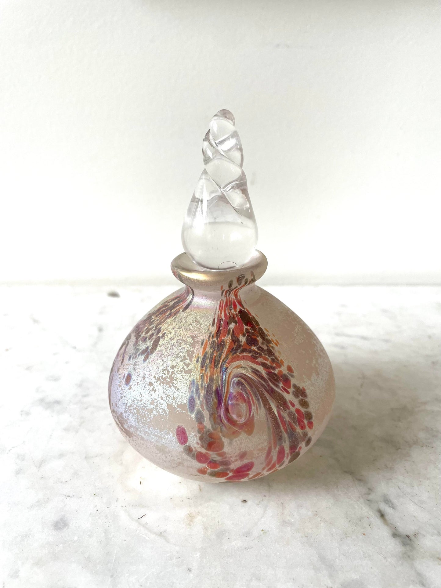 Vintage Hand Blown Art Glass Perfume Bottle