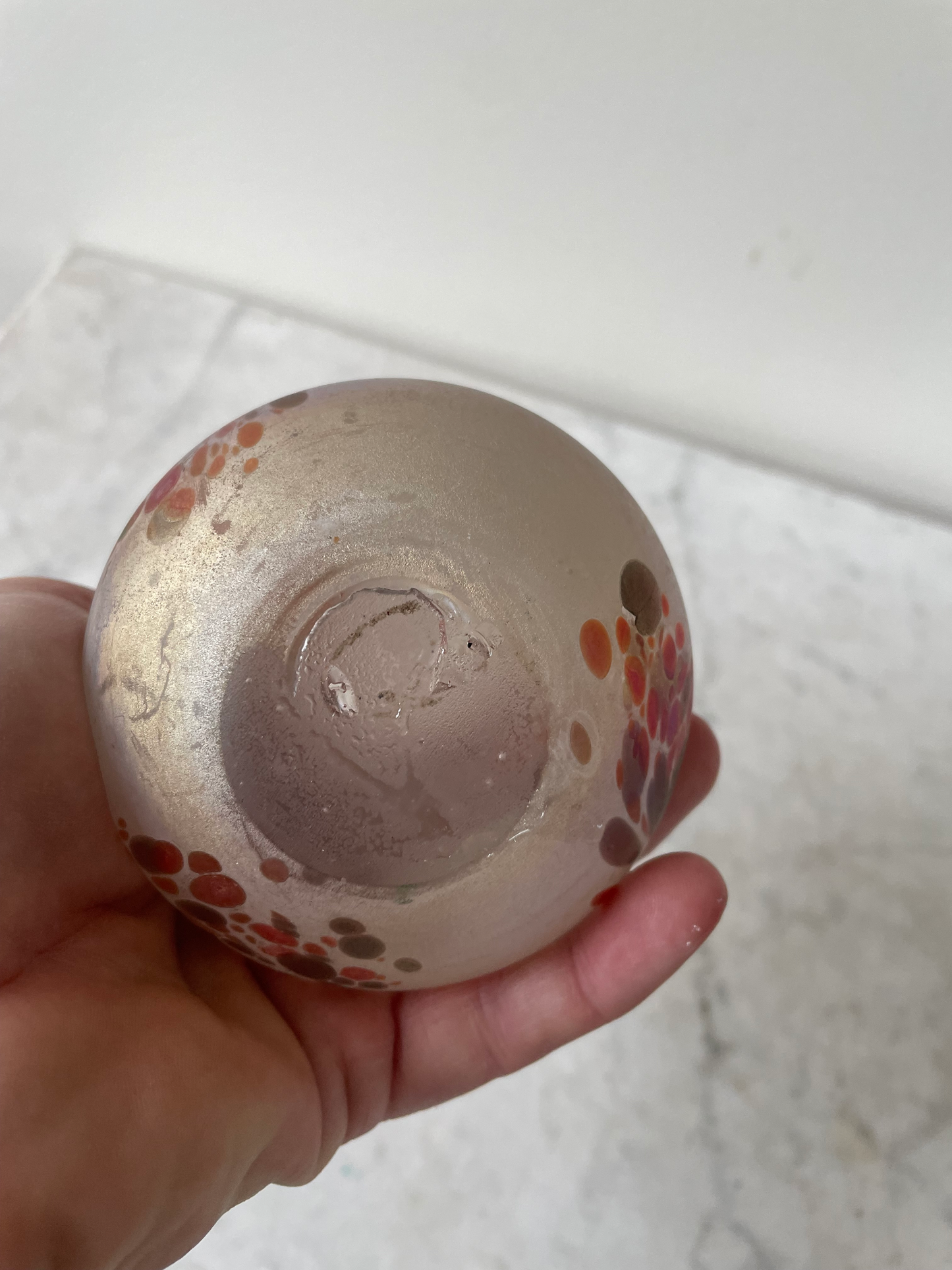 Vintage Hand Blown Art Glass Perfume Bottle