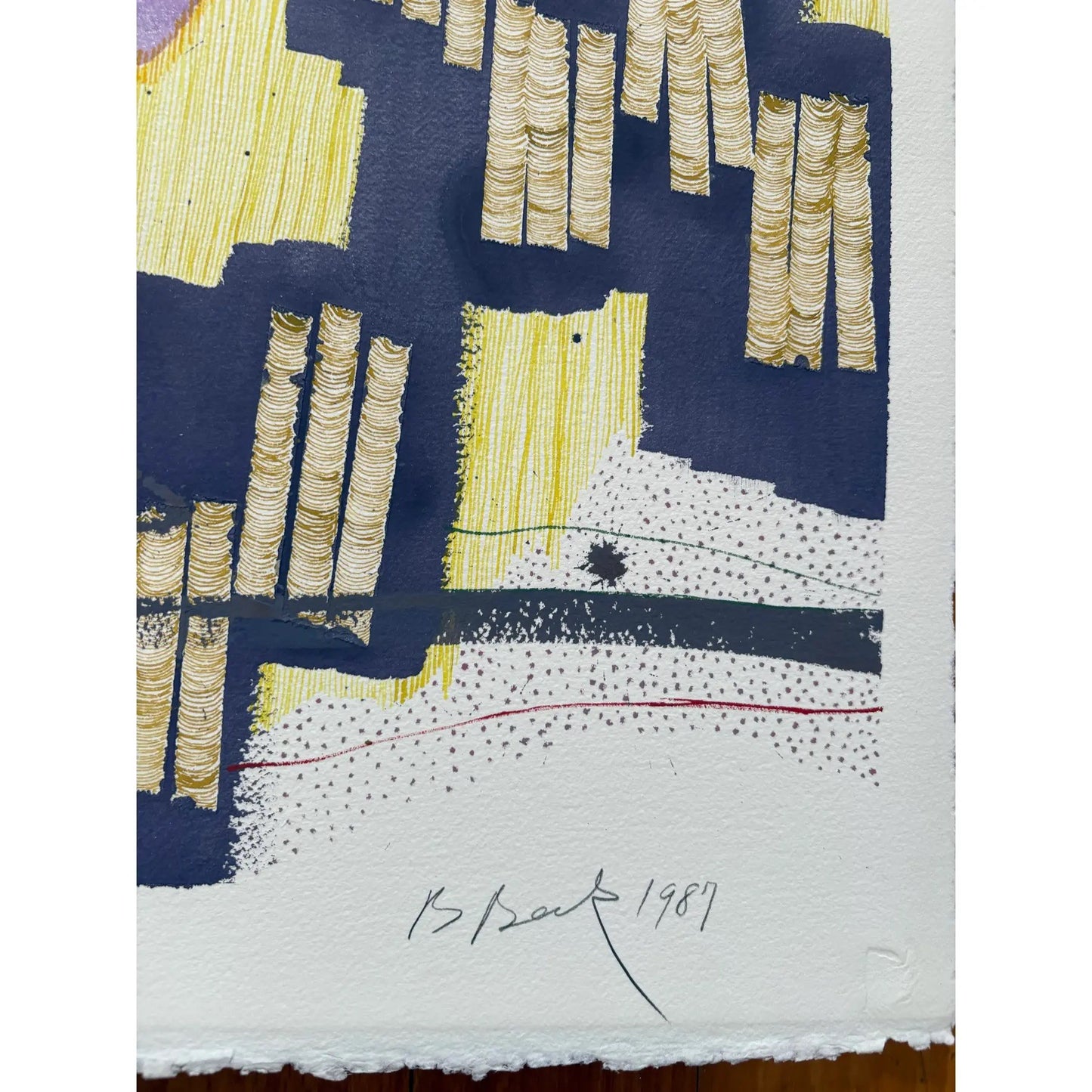 Barbara Beck 1987 Abstract Watercolor Painting on Paper - Signed/Dated