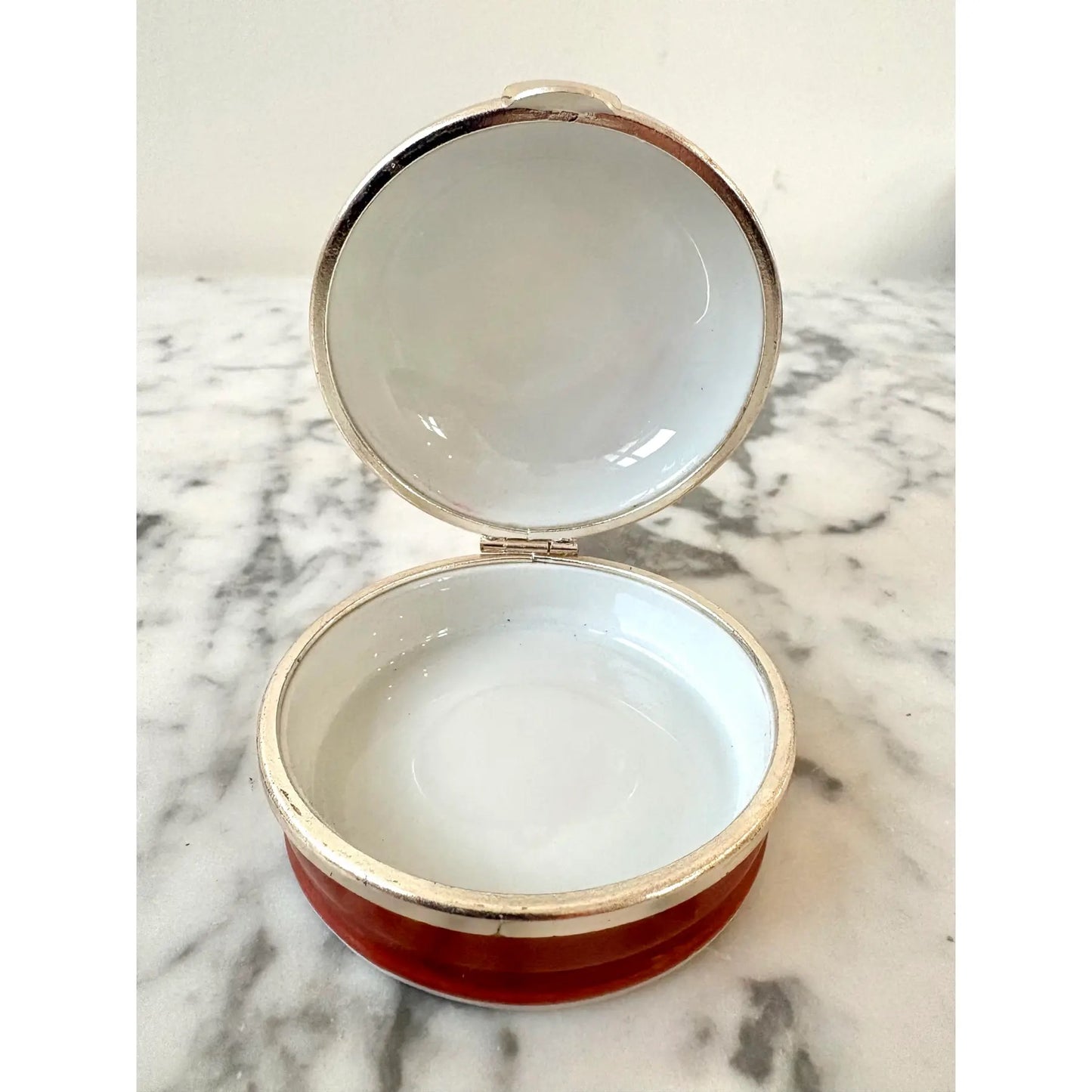 Limoges France Hand-painted Porcelain Pill Box