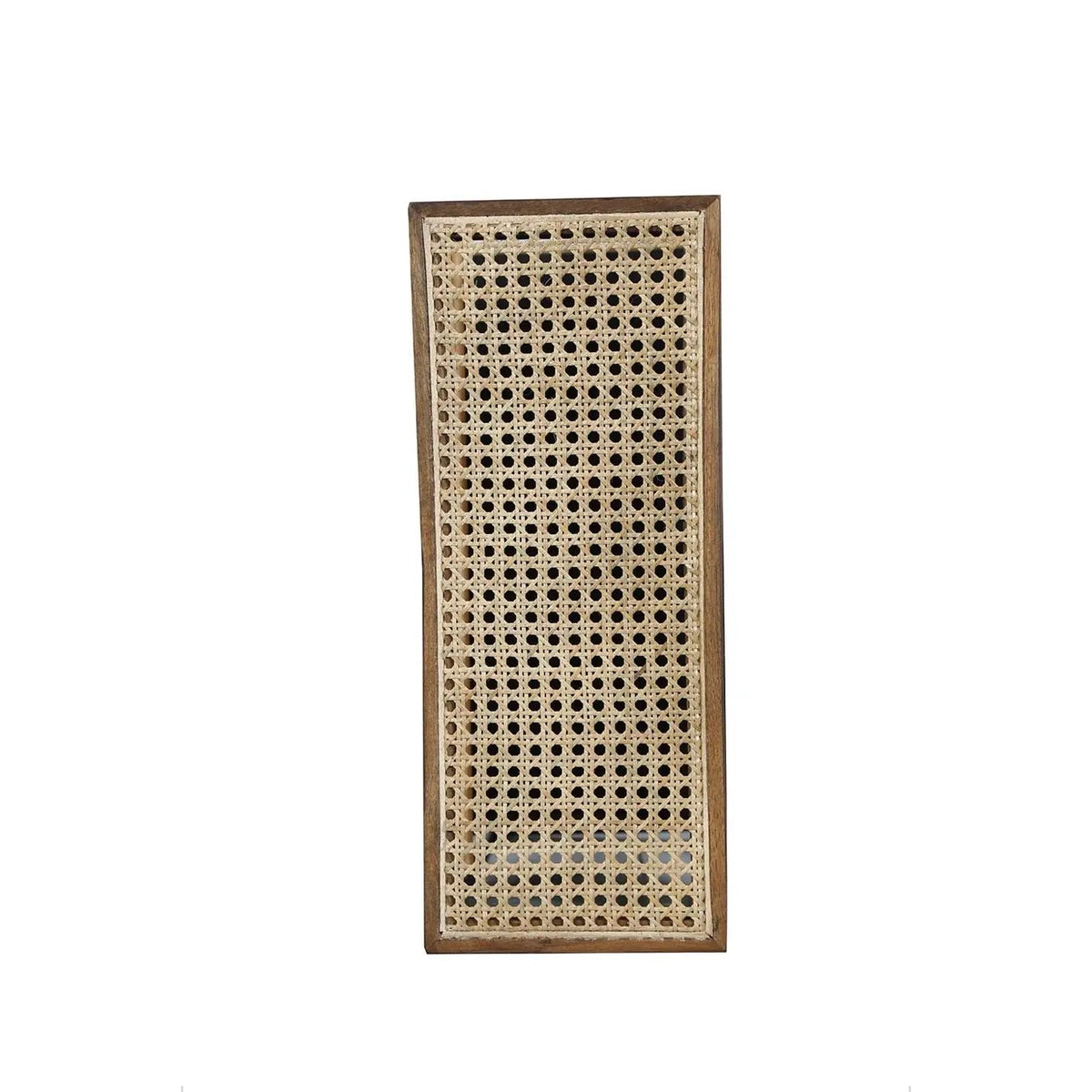Leather and Rattan Magazine Rack Side Table - Matthew Izzo Collection