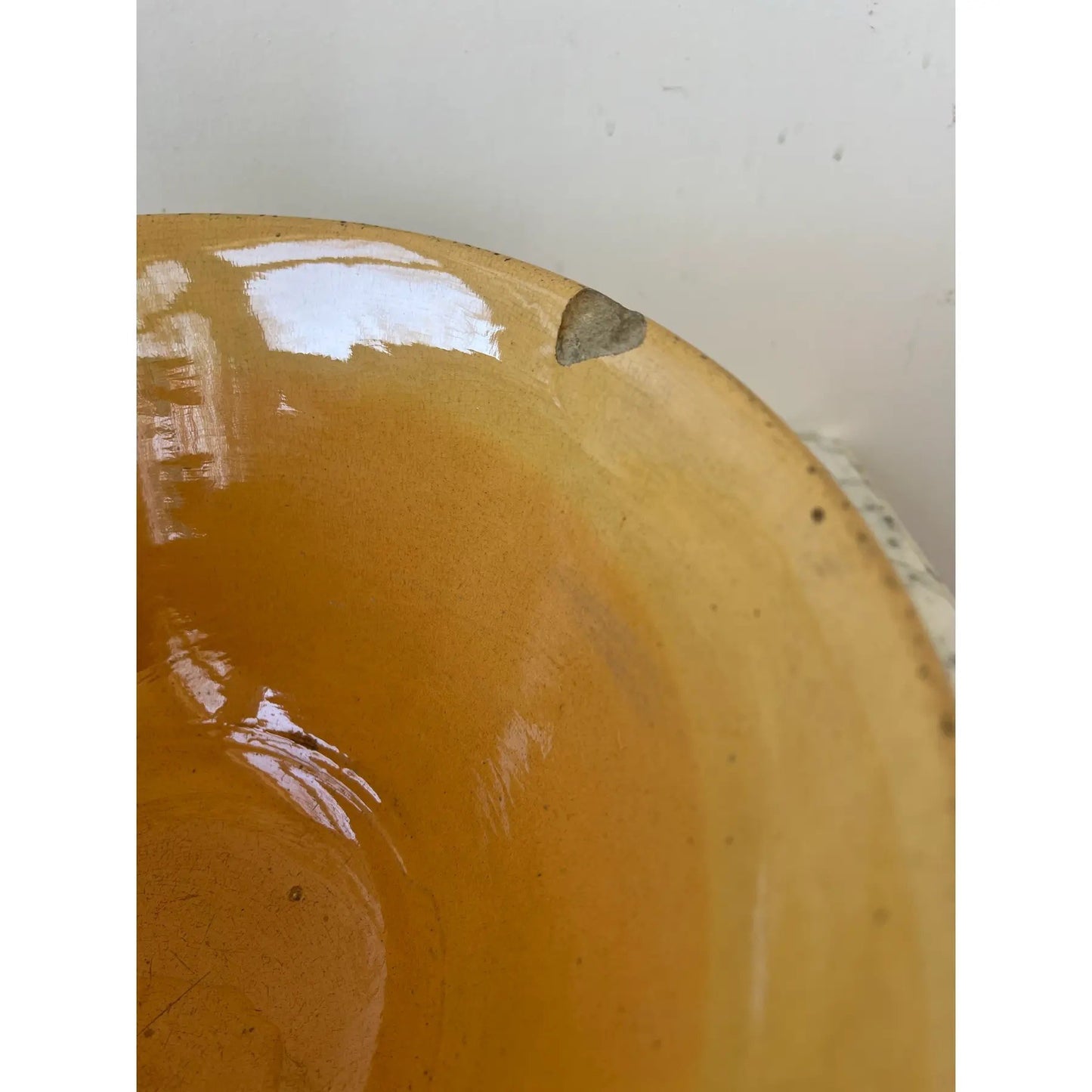 Extra Large Striped Earthenware Bowl