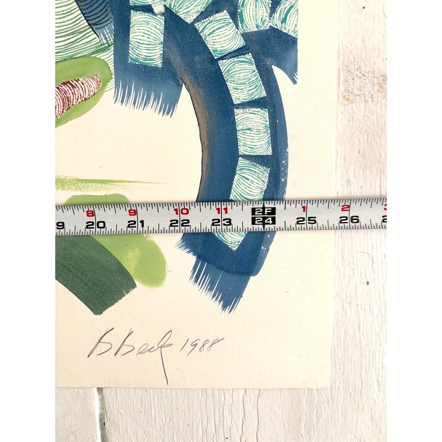 Barbara Beck 1988 Abstract Watercolor Painting on Paper - Signed/Dated/Unframed