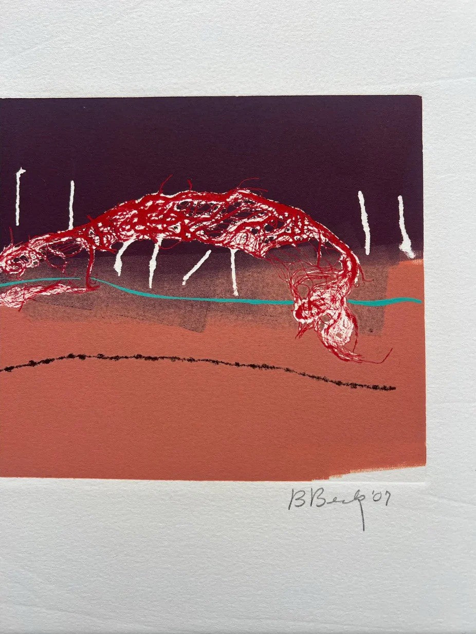Barbara Beck 2007 Abstract Mono-Print “Bellying Along”