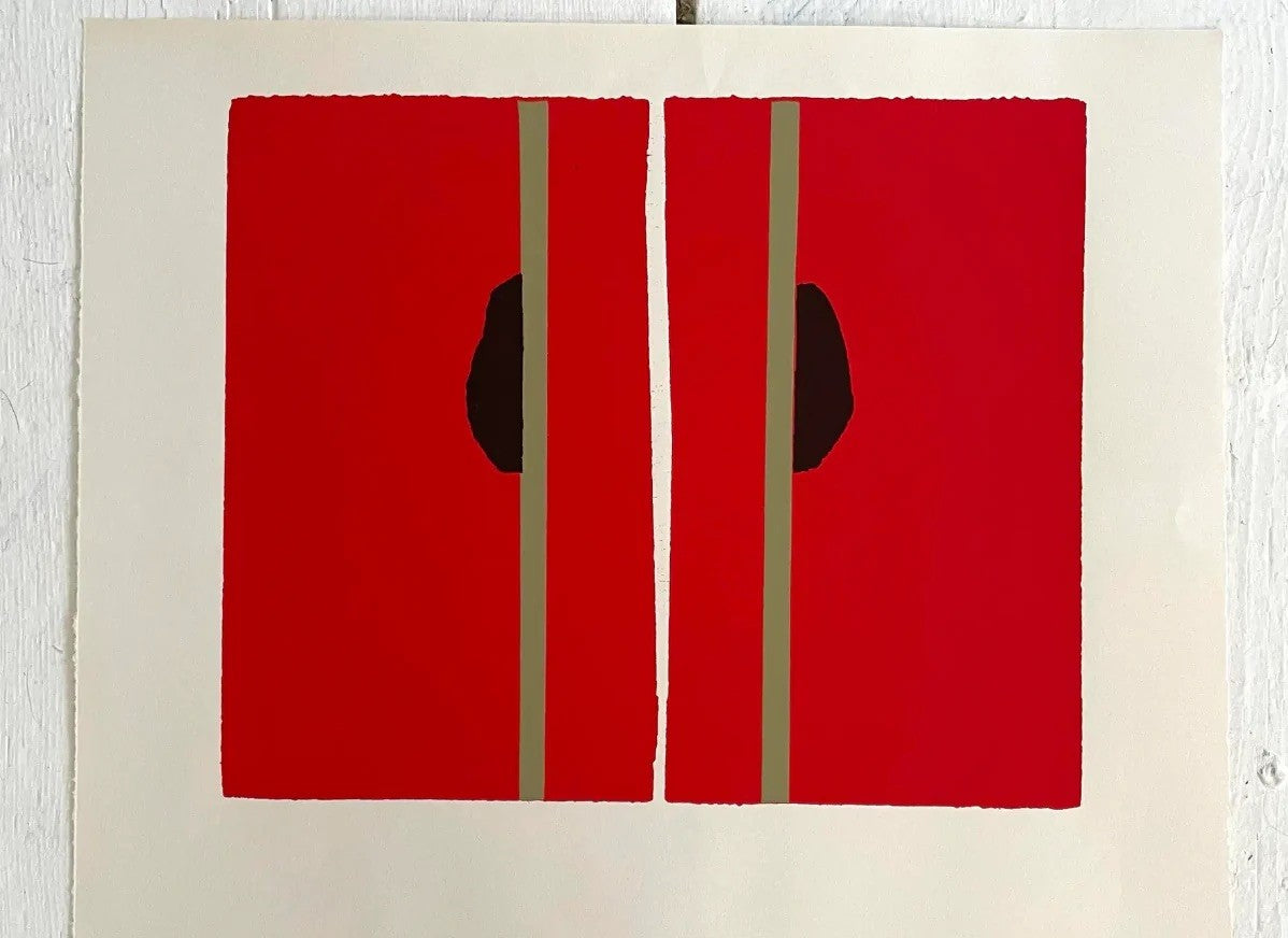 Barbara Beck 1969 Framed and Matted Screen Print on Paper, Edition of 20 in Black Wood Frame