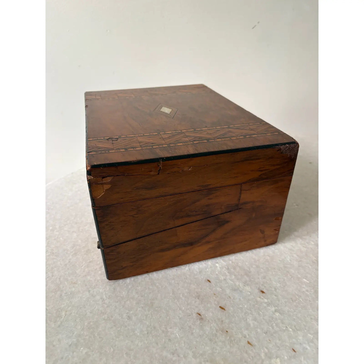 Antique Mahogany English Jewelry Box