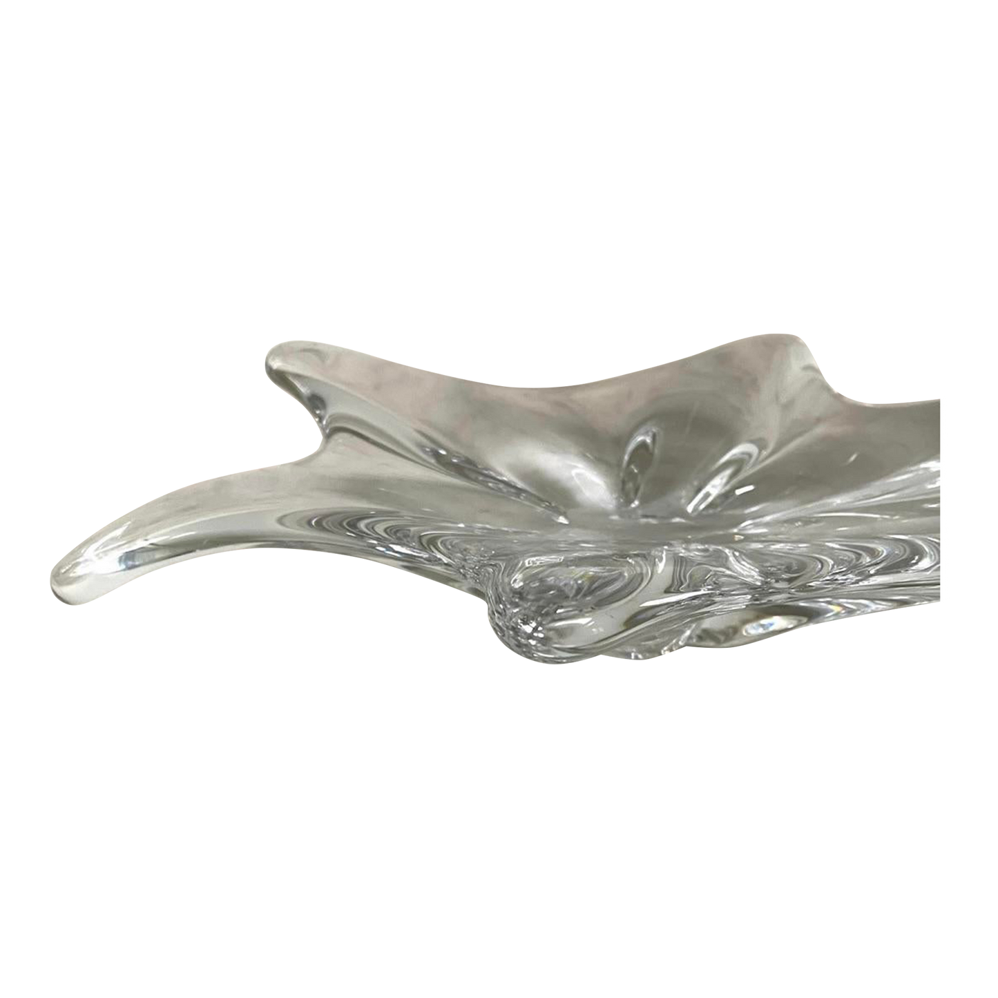 MCM Baccarat Crystal Star Bowl, Table Center Piece, Mid-Century