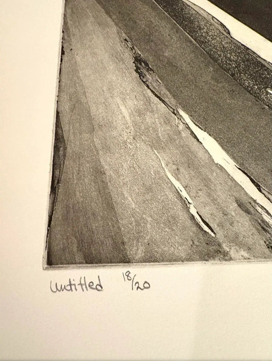 Maureen Beck 1975 Mid Century Modern Etching on Paper