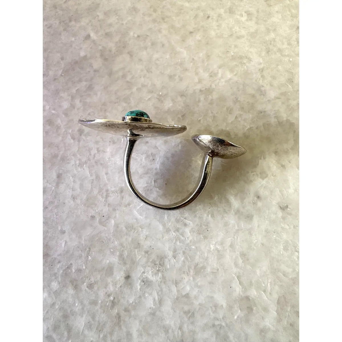 Sterling Silver and Turquoise Modernist Ring, by Hans Gehrig