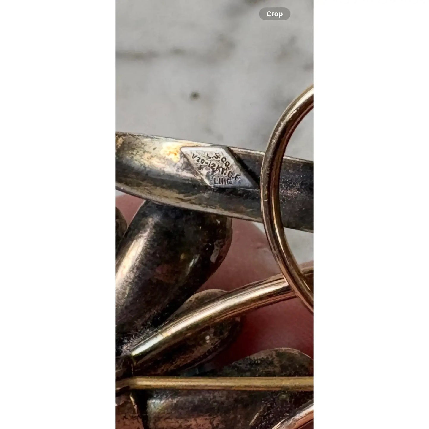 Broche Art Decó Relleno de Oro de 12k Firmado Harry Iskin Piedra Azul Grande