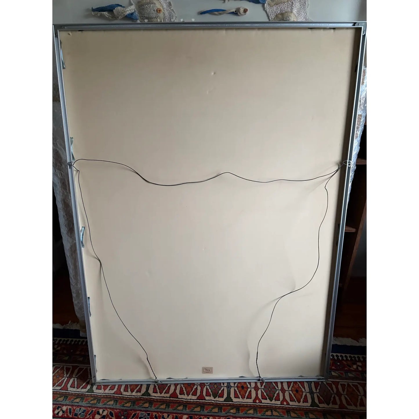 Gran pintura a la acuarela de David Swanson sobre papel en marco de metal