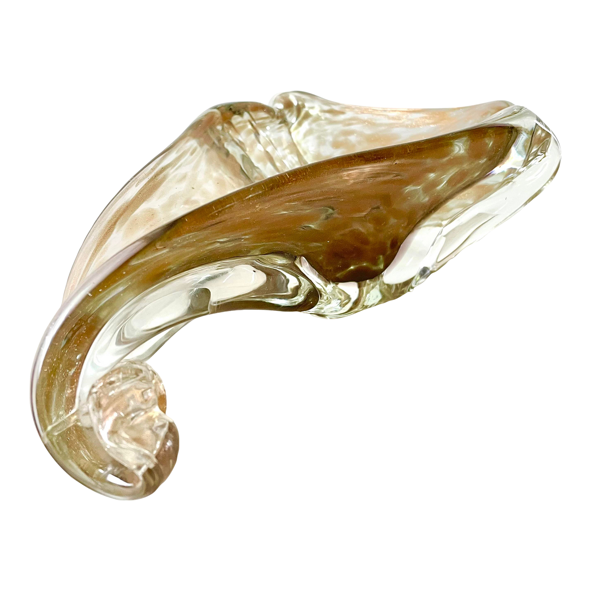 Vintage Mid-Century Modern 1950s Fratelli Toso Murano Glass Bowl