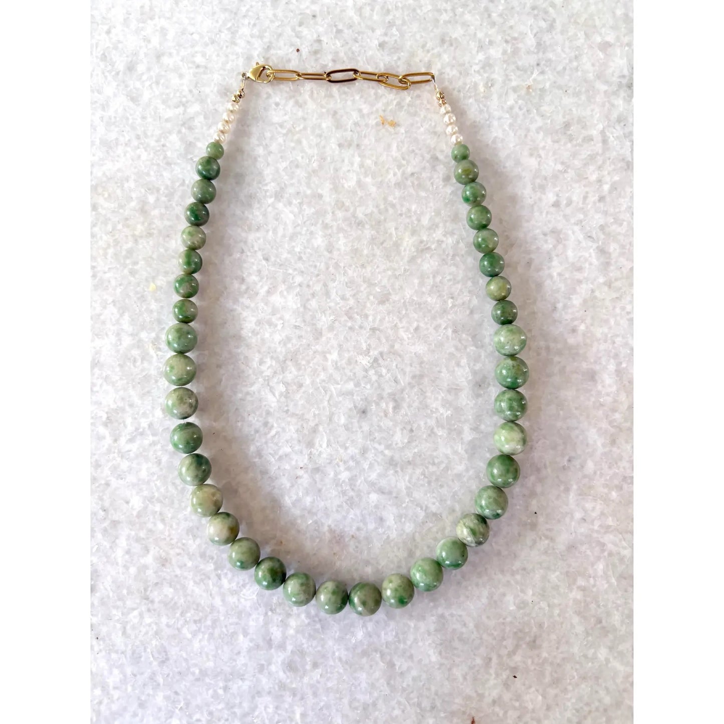 Fine Antique Green Jade Necklace