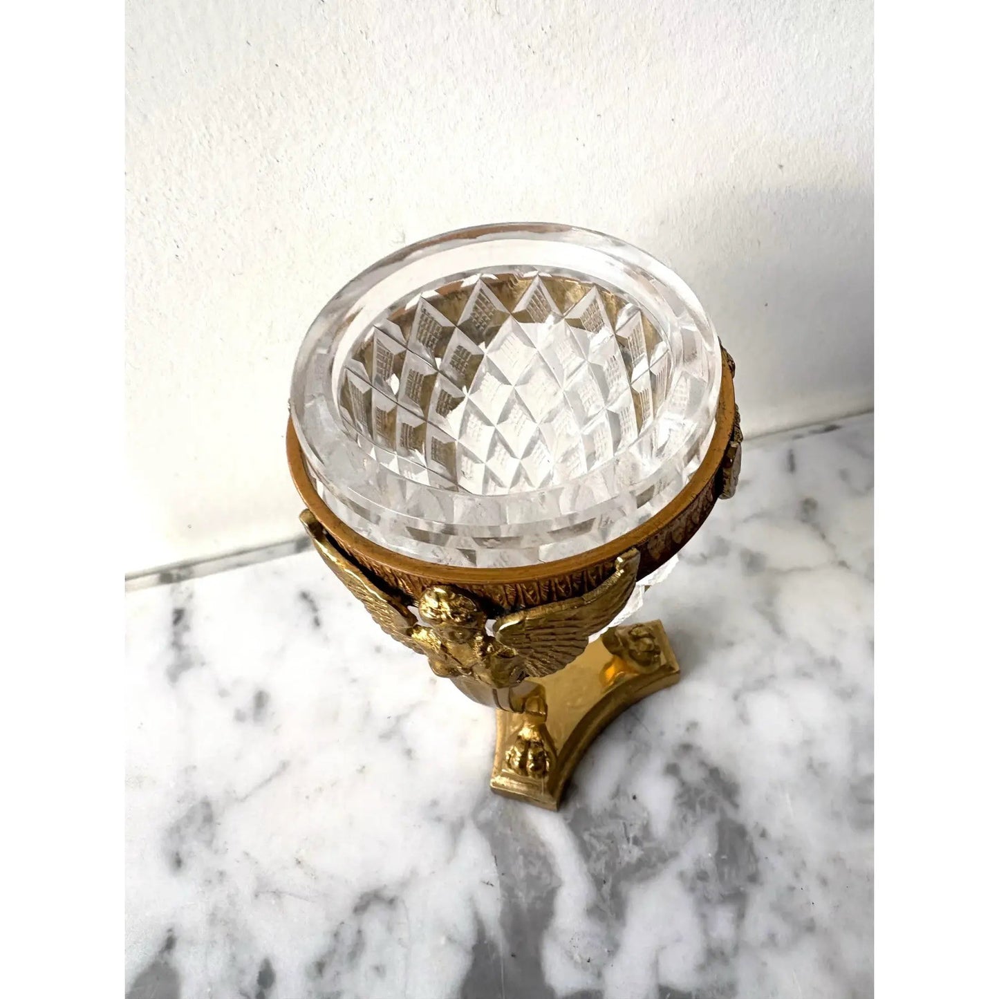 Antique, French Crystal and Gilt Bronze Vase