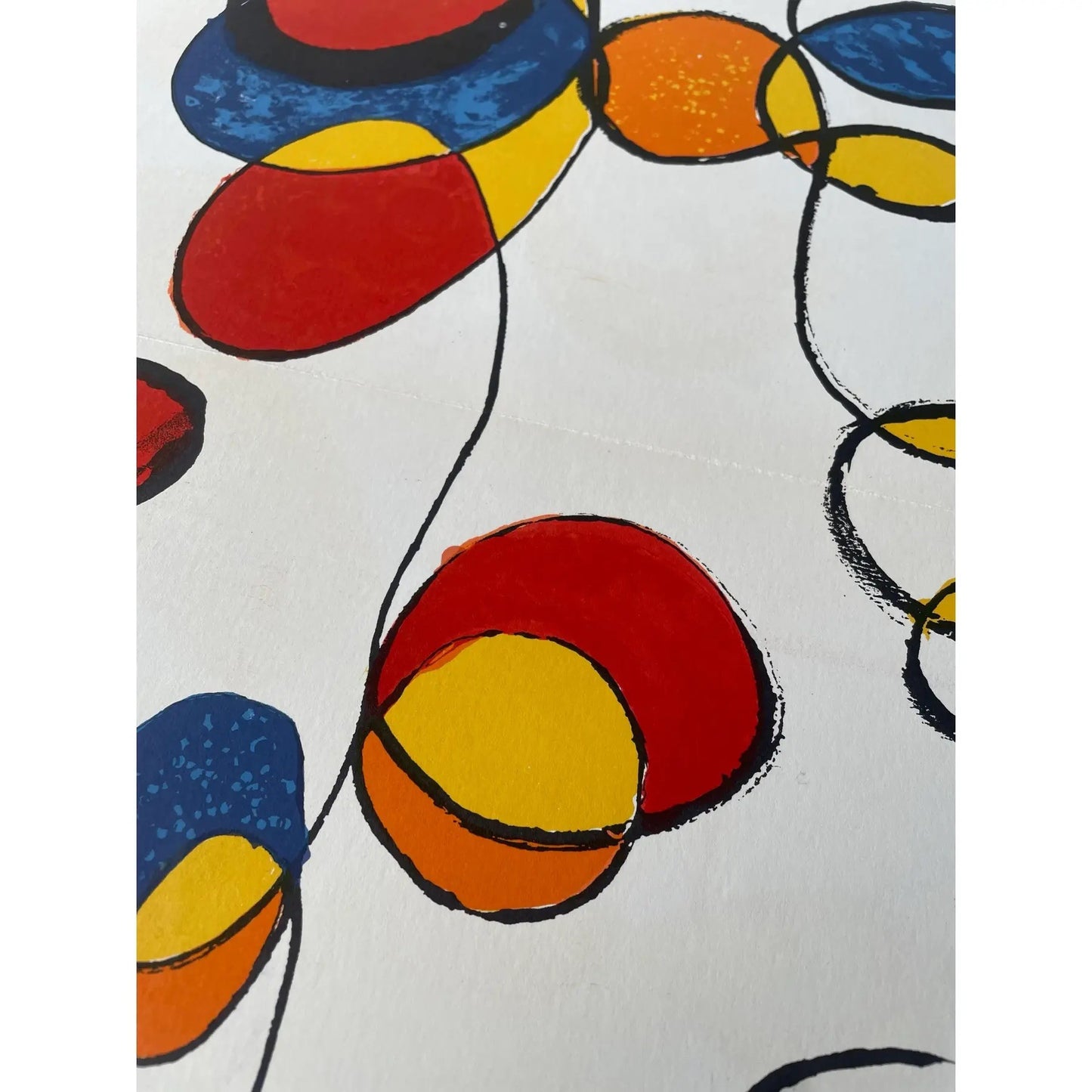 Alexander Calder Lithograph Composition, Derrière Le Miroir, 1969