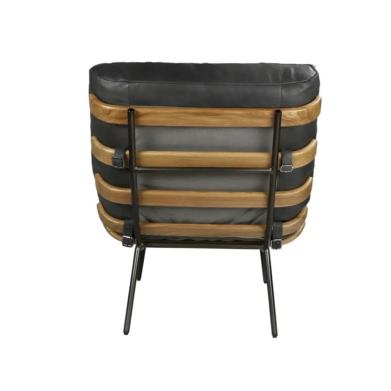 Leather and Wood Mid Century Style Langdon Chair, by Matthew Izzo Home