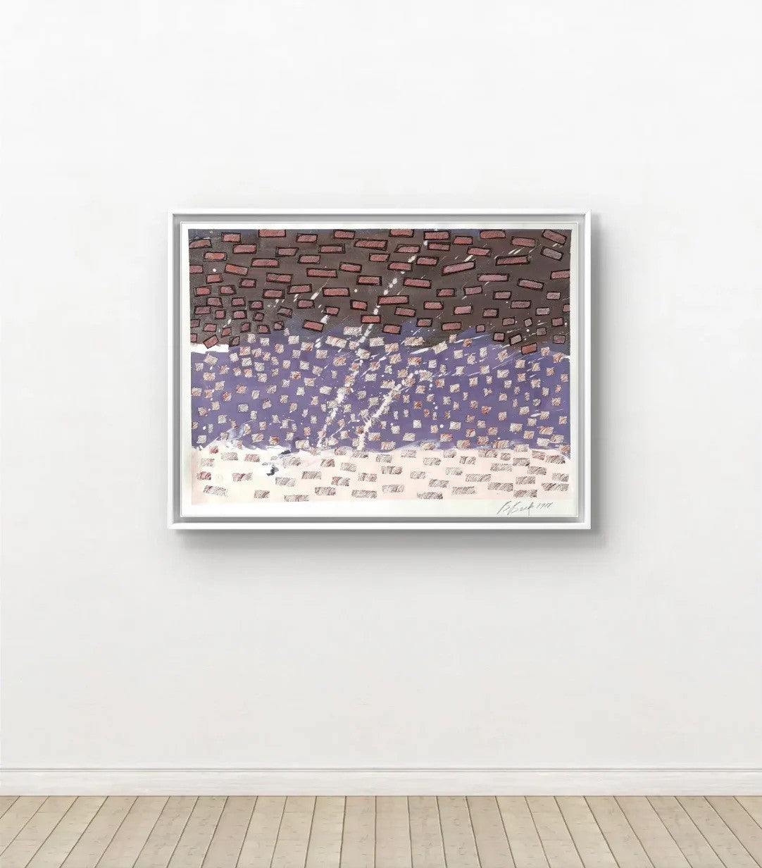 Barbara Beck 1988 Abstract Painting on Paper