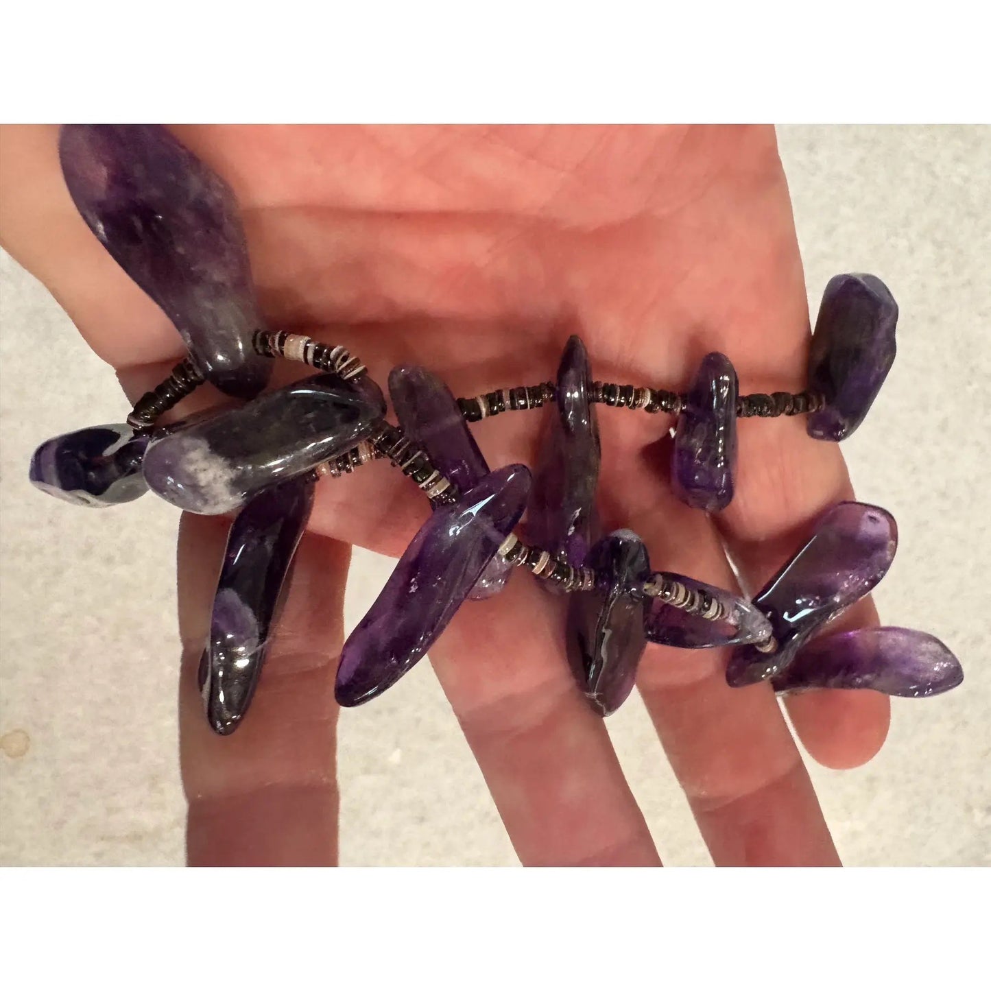 Vintage Amethyst and Hashi Beaded Necklace