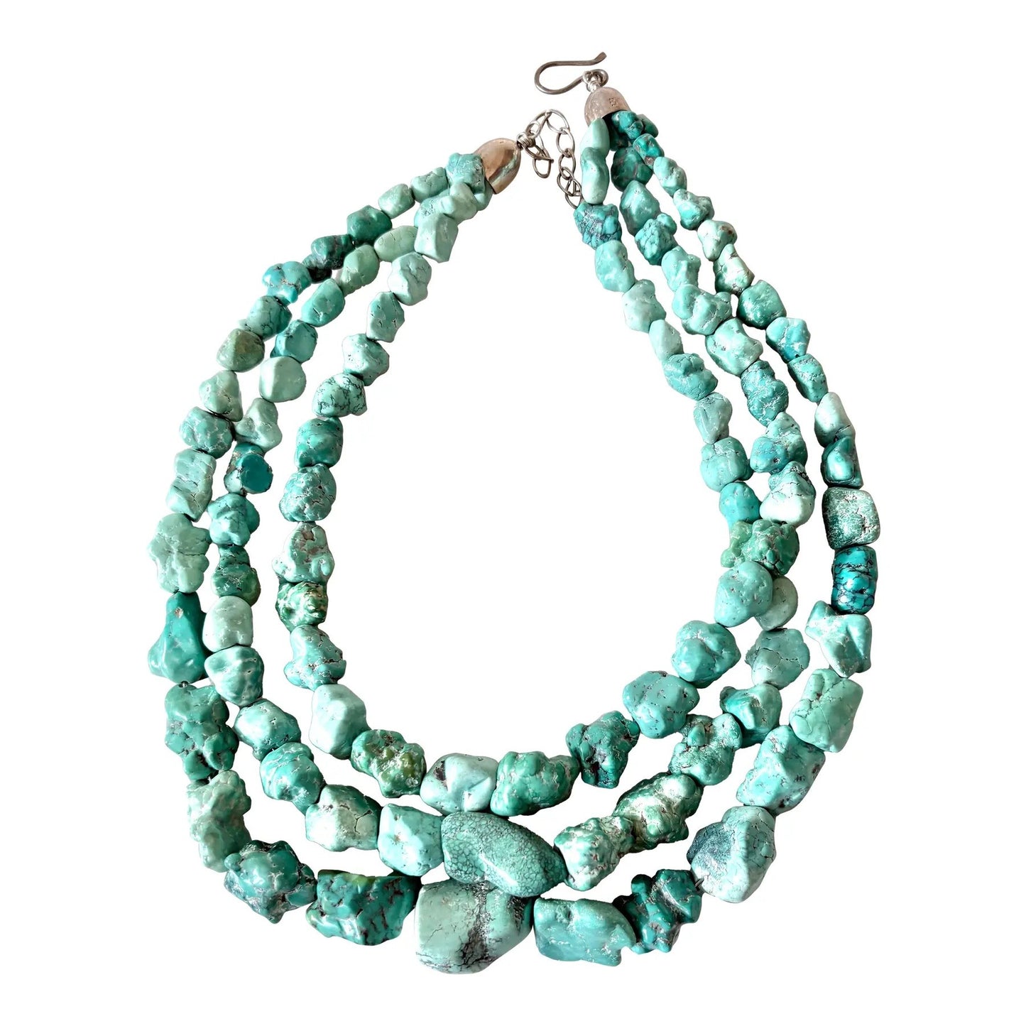 Vintage Jay King Chunky Multi Strand, Turquoise Necklace