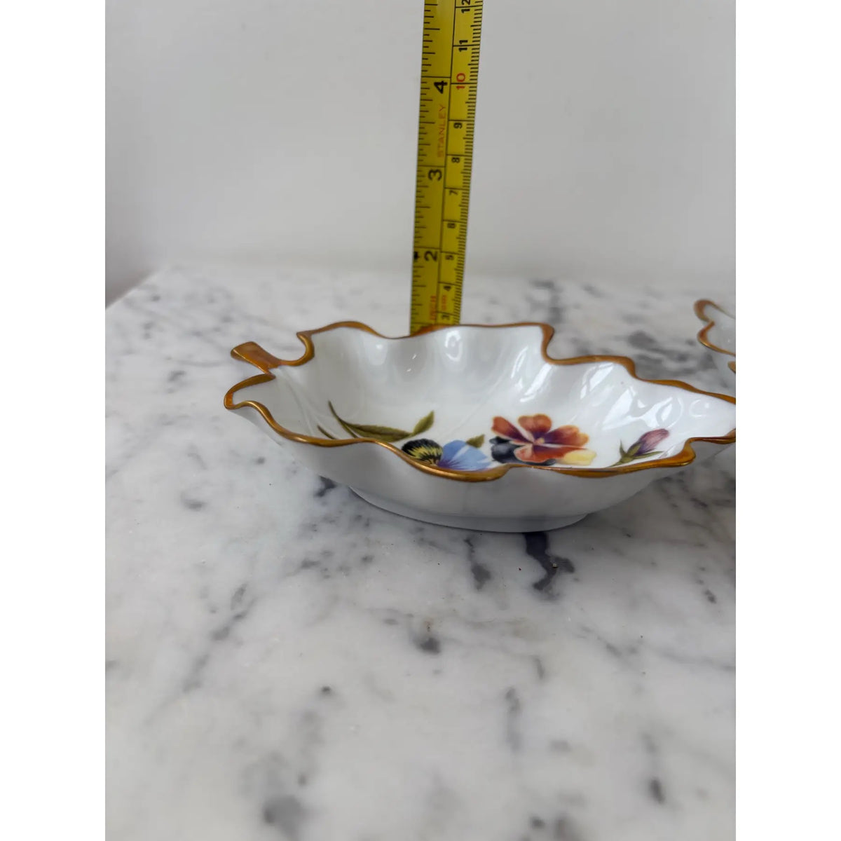 Limoges France Hand-painted Porcelain Accent Trays. Set of 2