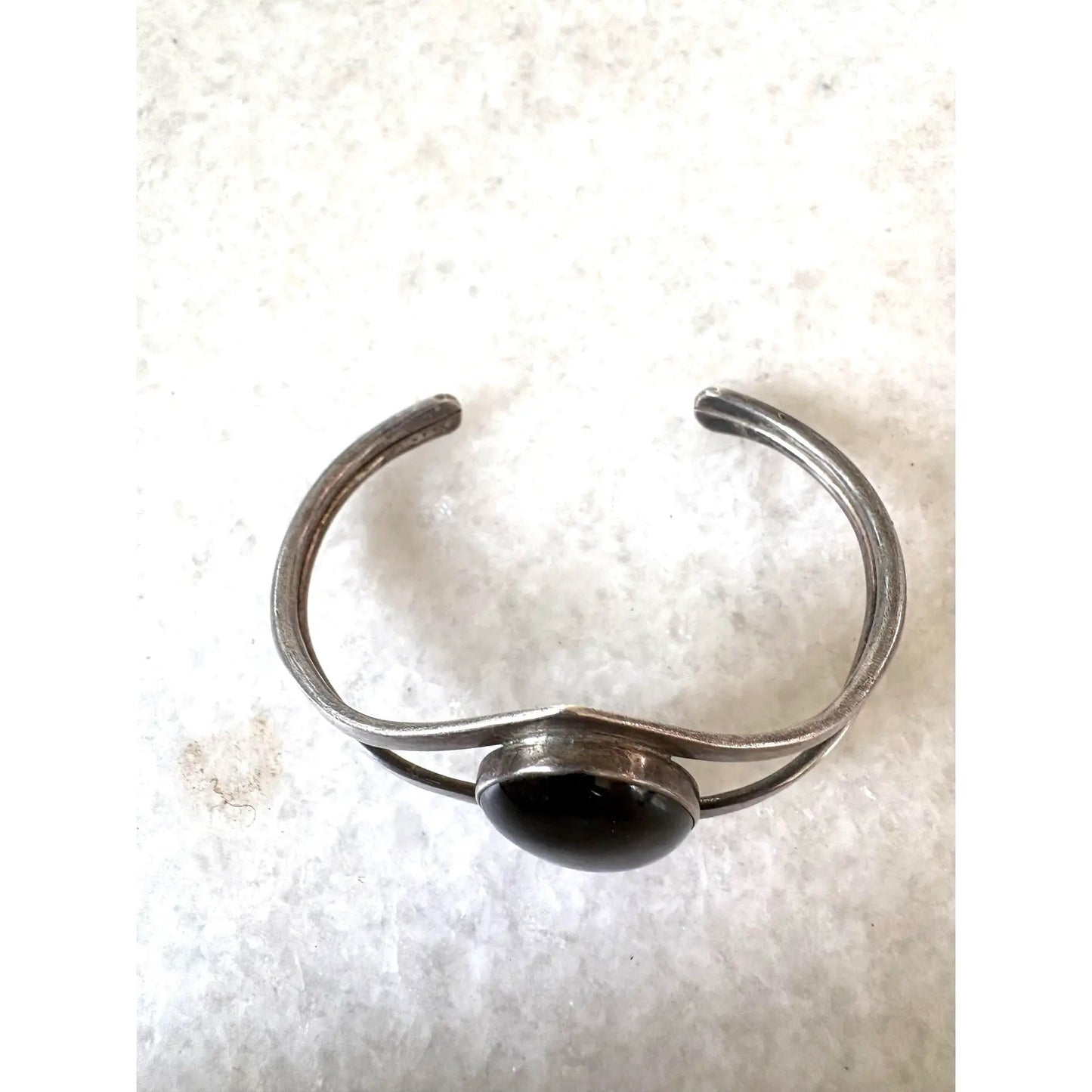 Sterling Silver and Onyx Cuff Bracelet