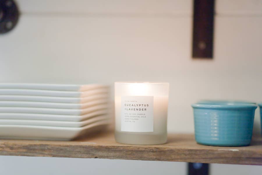 Slow North - Eucalyptus + Candle - 100% Essential Oils