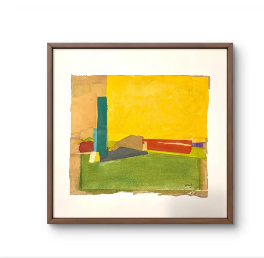 Barbara Beck 1965 Paper and Paint Collage - Signed and Dated