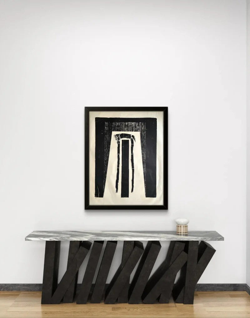 Barbara Beck 1970s Mid Century Modern Woodblock on Paper, Edition of 20