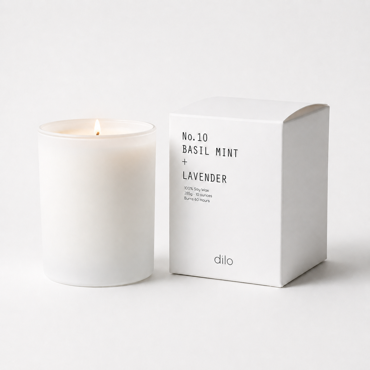 dilo - No. 10 Basil Mint + Lavender Candle