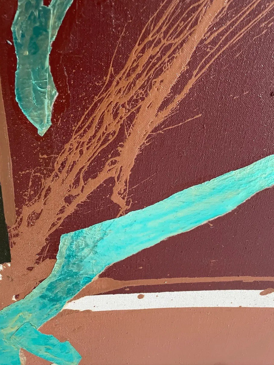 Barbara Beck 1972 Abstract Oil Painting on Canvas