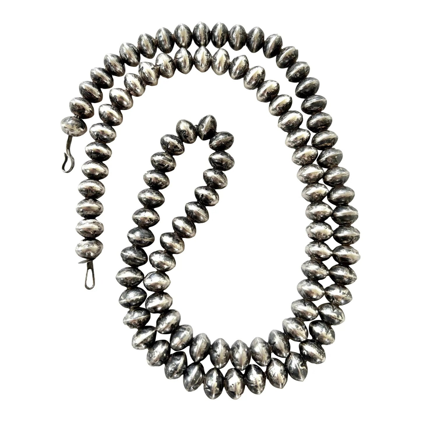 Sterling Silver Vintage Native American Beaded Necklace