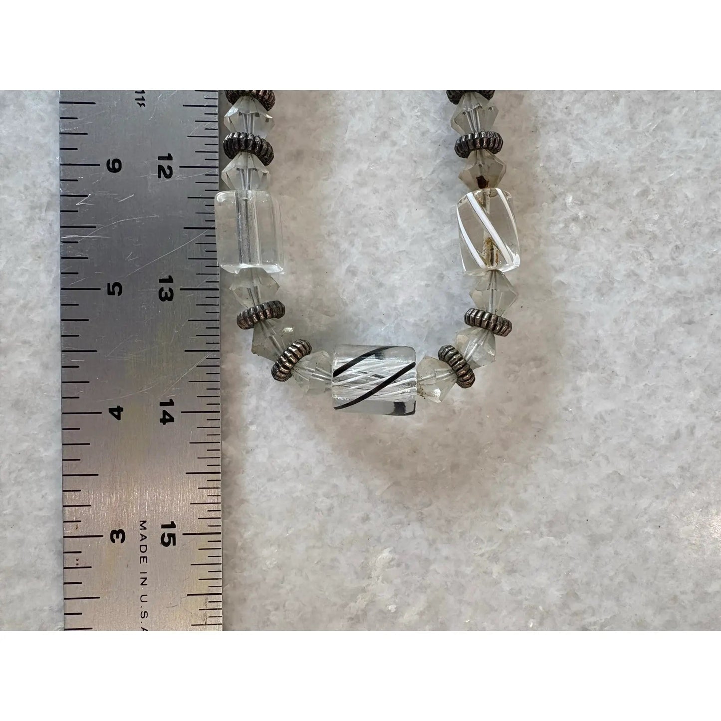 Collar vintage de cuentas de cristal de Murano moderno de mediados de siglo