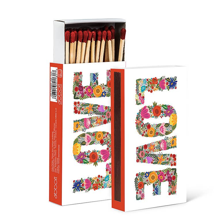 Matches, Floral LOVE  - 45 sticks, 4 Inches Long