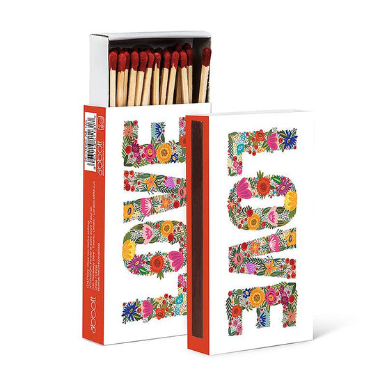 Matches, Floral LOVE  - 45 sticks, 4 Inches Long