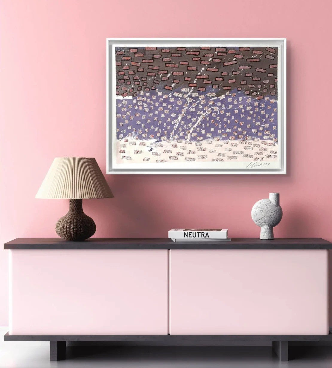 Barbara Beck 1988 Pintura abstracta sobre papel