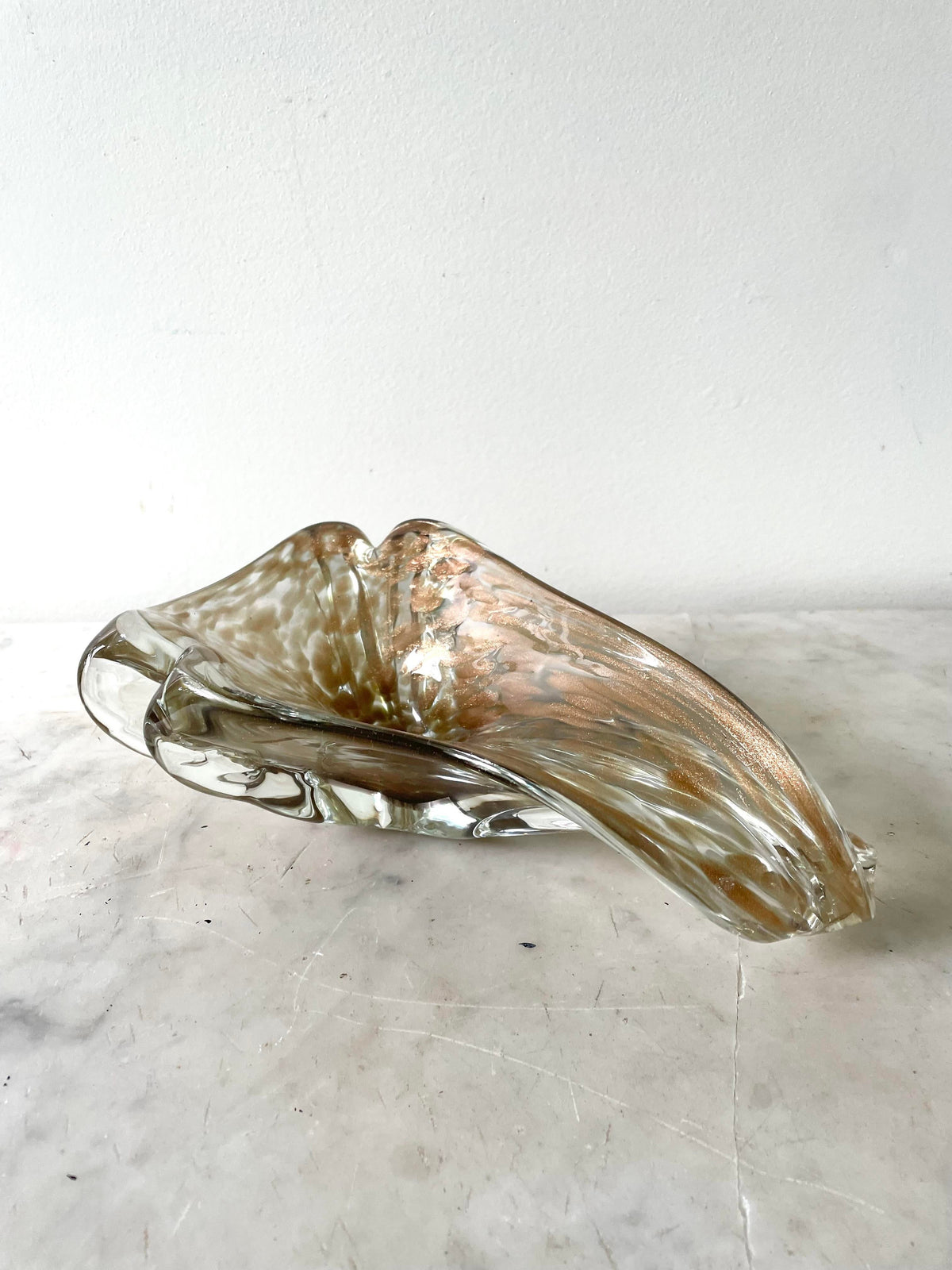 Vintage Mid-Century Modern 1950s Fratelli Toso Murano Glass Bowl
