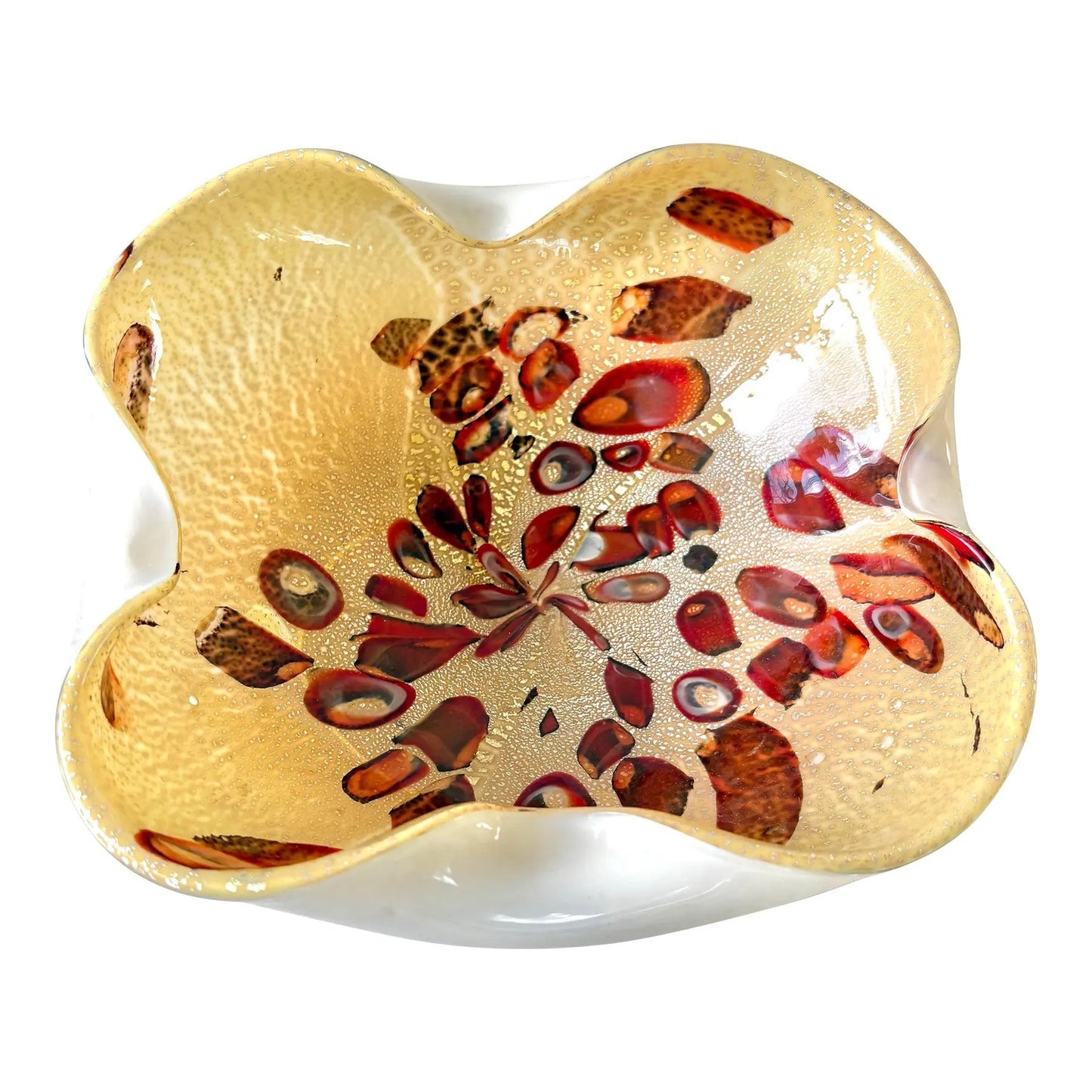 Fratelli Toso 1950s Murano Glass Bowl