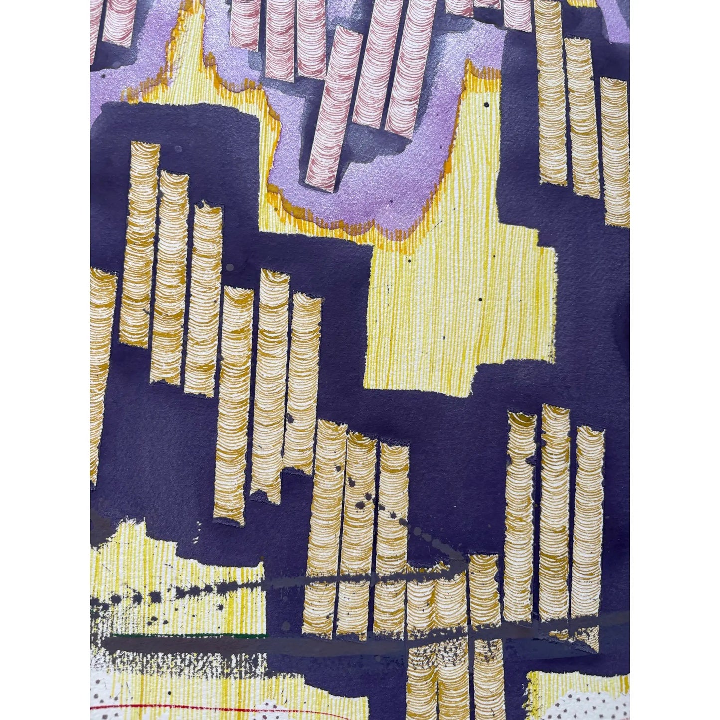 Barbara Beck 1987 Abstract Watercolor Painting on Paper - Signed/Dated
