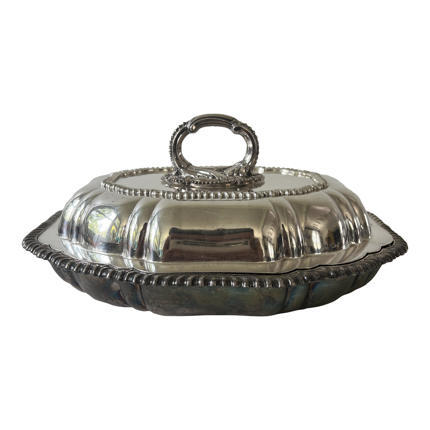 Vintage Silverplated Serving Dish With Lid-2 Pieces