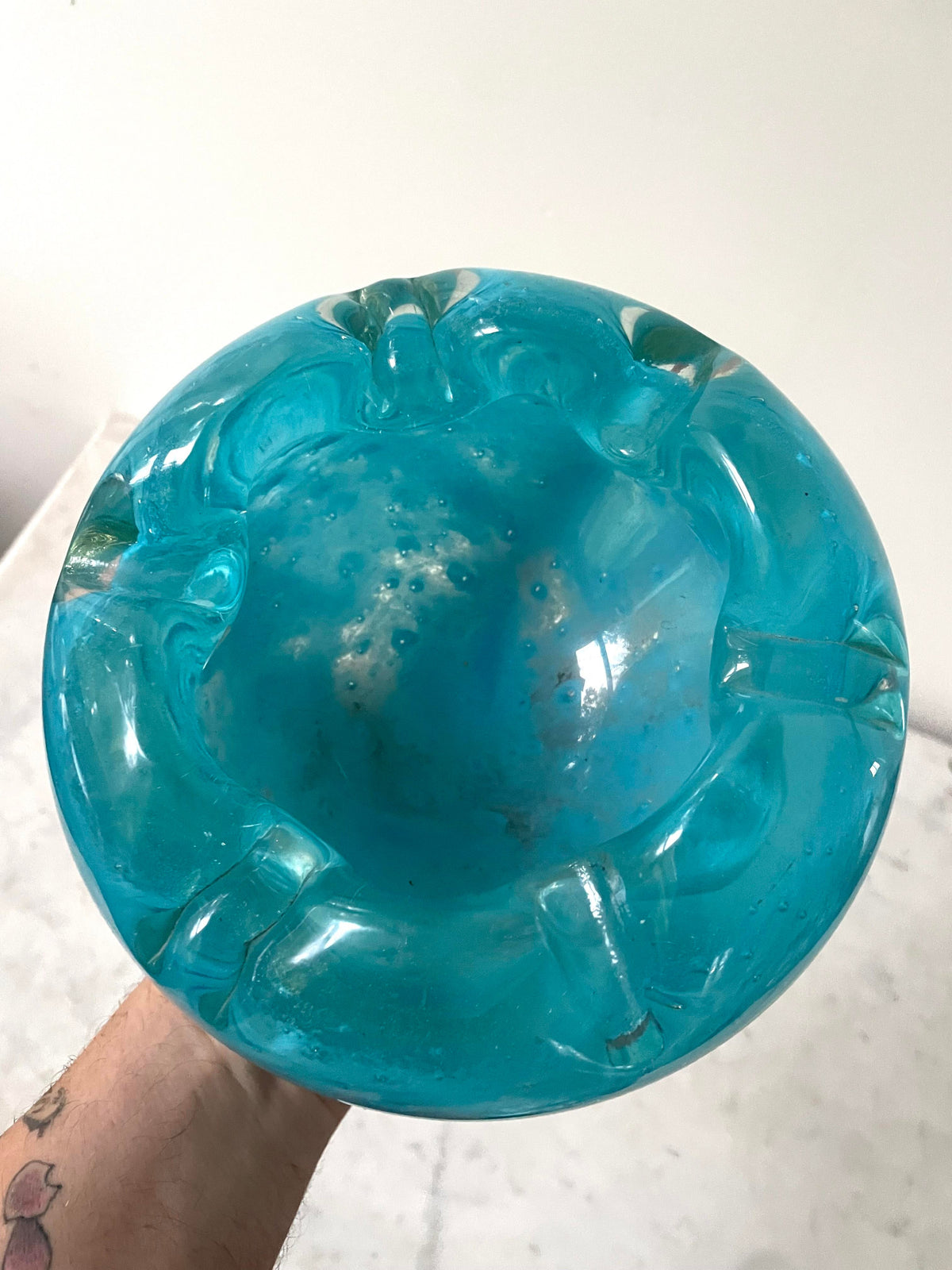 Mid Century Murano Glass Ashtray by Seguso