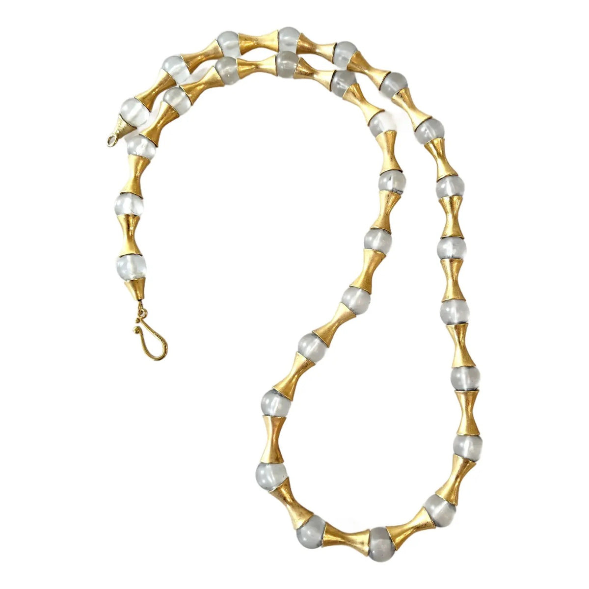 Moma 22k Gold Plated and Crystal Beaded Museum Collection Necklace