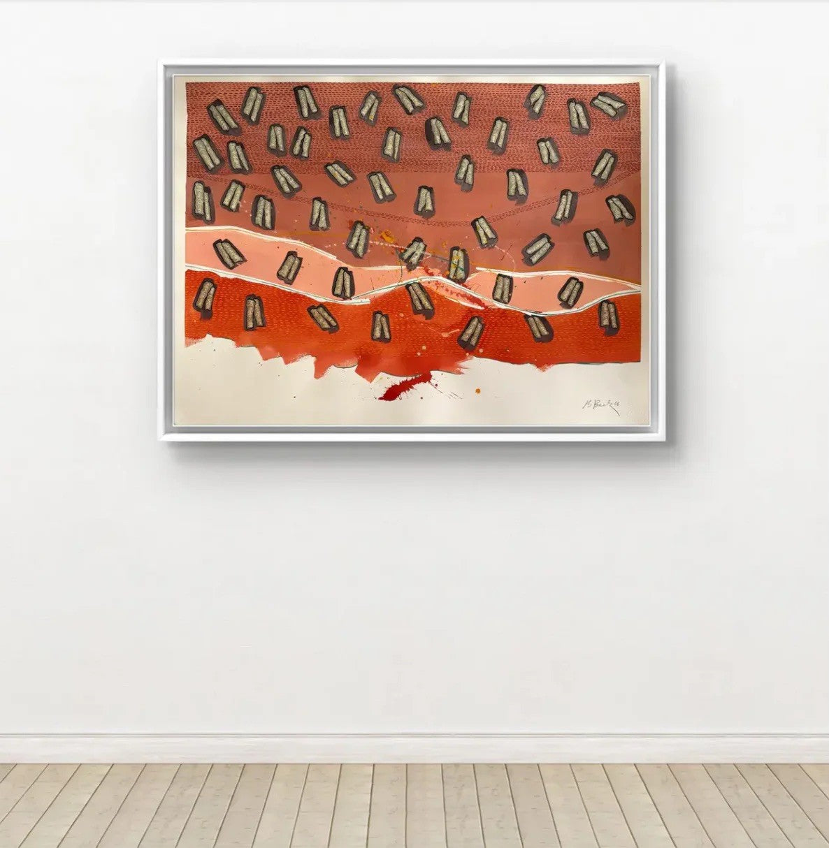 Barbara Beck 2006 Abstract Acrylic Painting on Paper