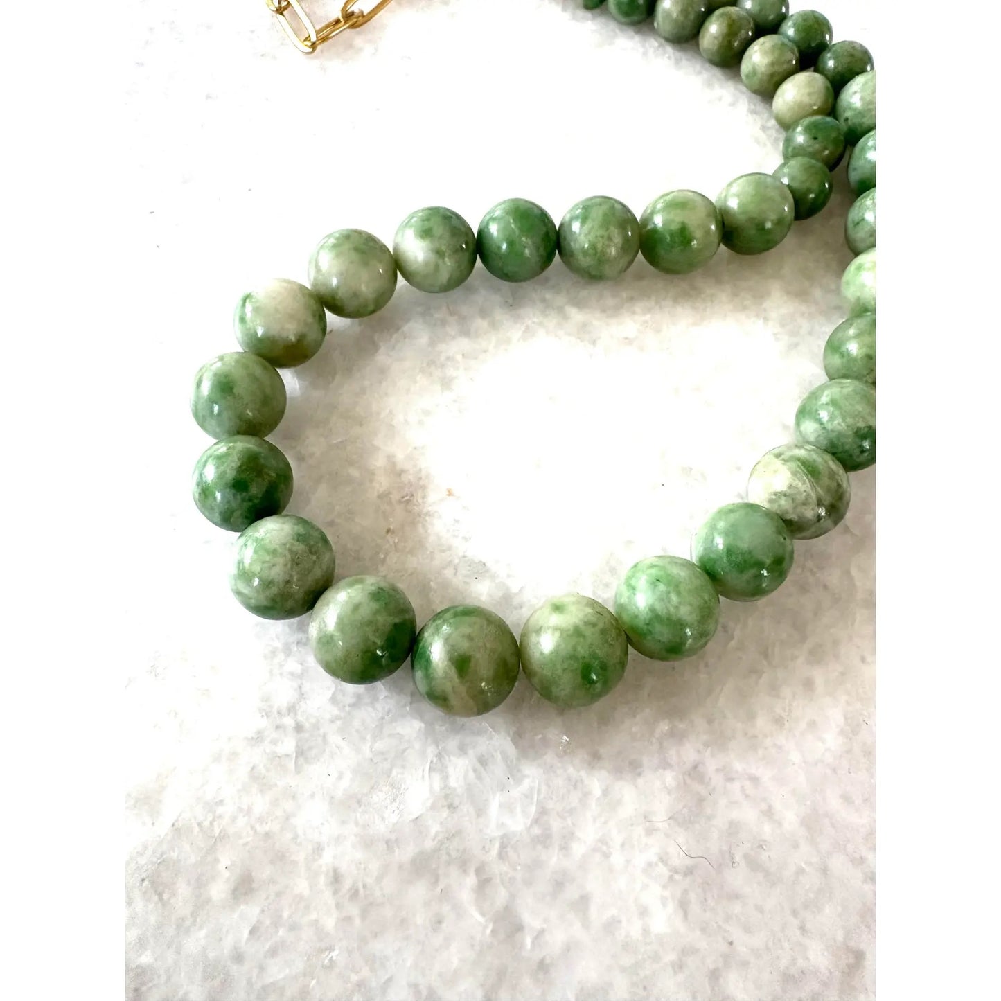 Fine Antique Green Jade Necklace