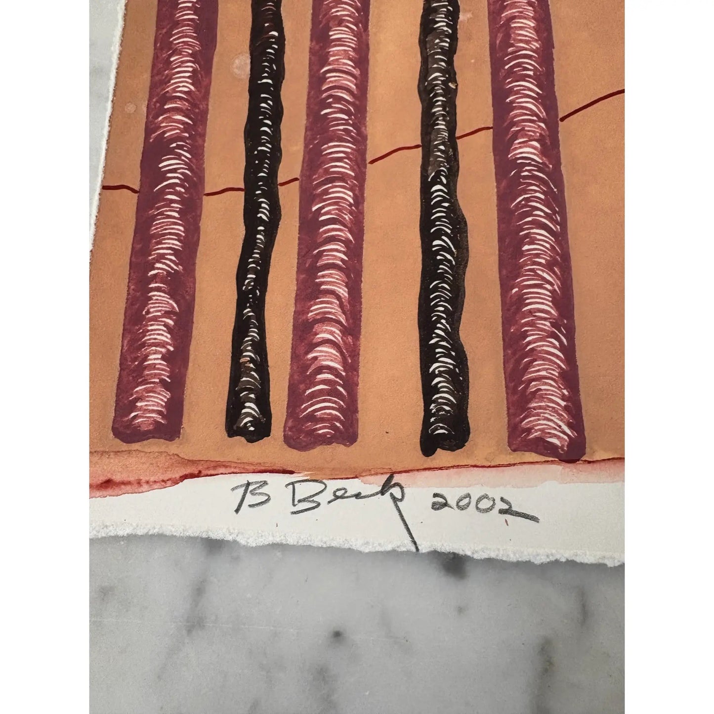 Barbara Beck 2002 Painting on Paper - Signed/Dated/Unframed