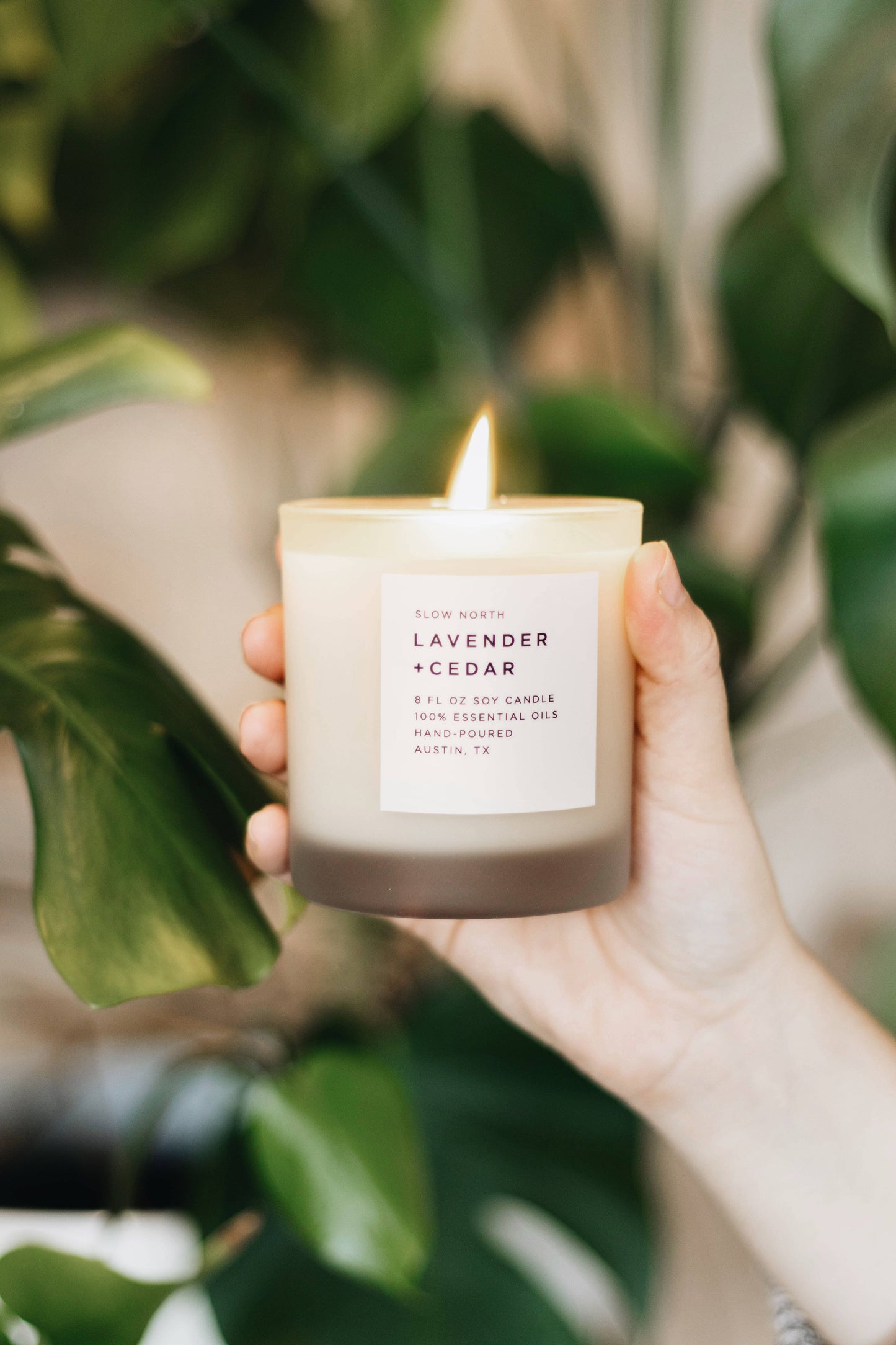 Slow North - Lavender + Cedar Candle - 100% Essential Oils