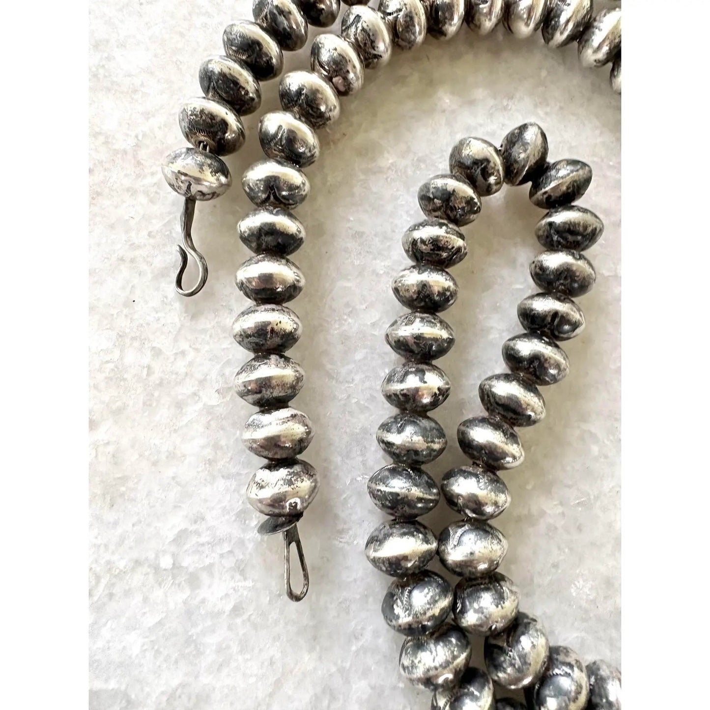 Sterling Silver Vintage Native American Beaded Necklace