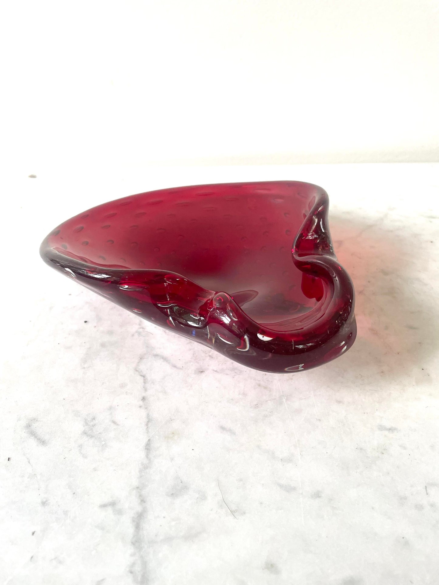 Mid Century Modern Murano Glass Ashtray, by Seguso