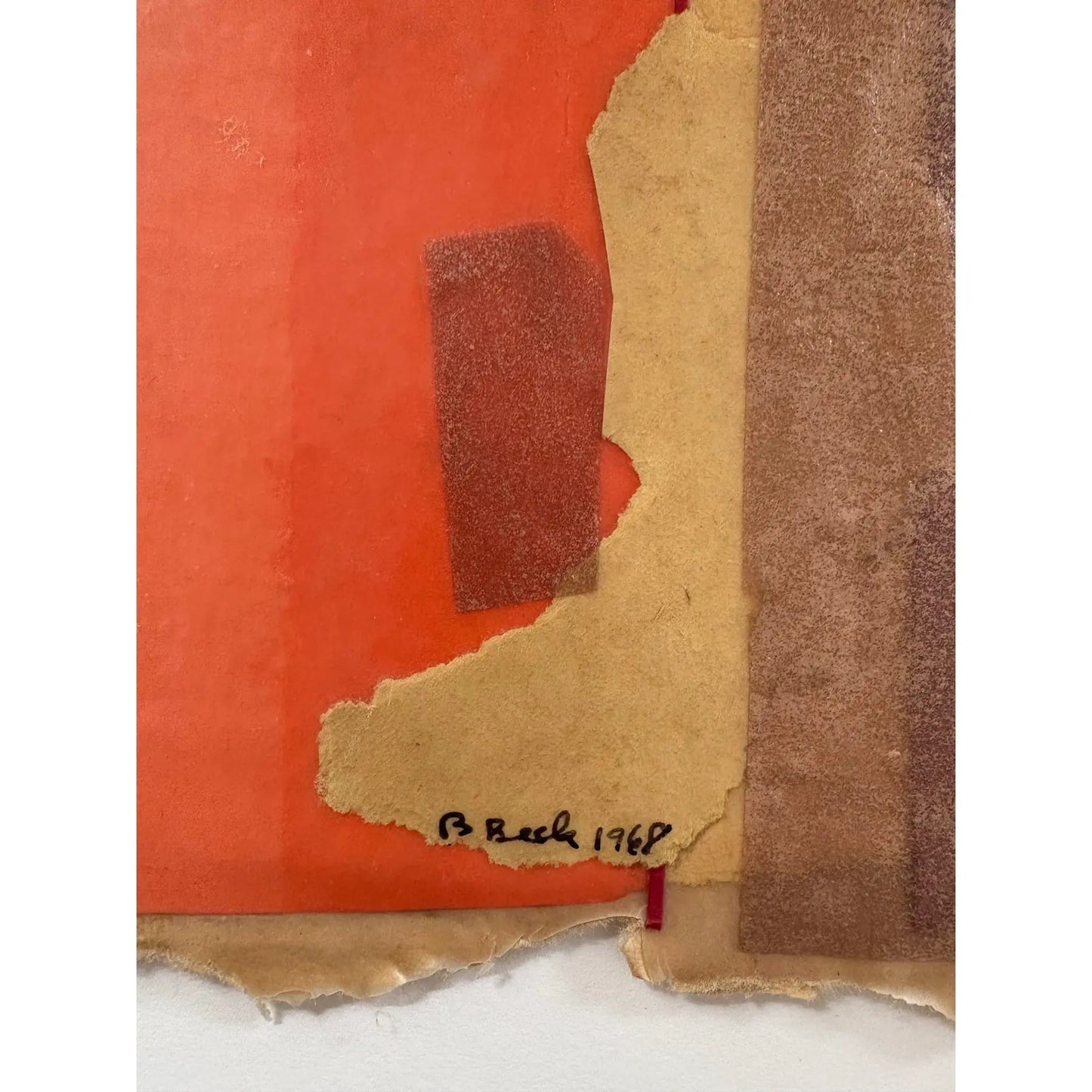 Barbara Beck 1968 Paper Collage - Signed/Dated